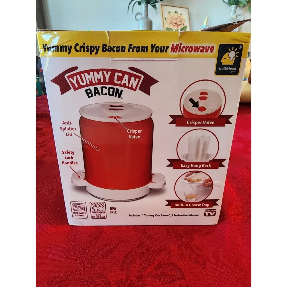 2021 Microwave Yummy Can Bacon Crispy No-Splatter Cooker As Seen On TV